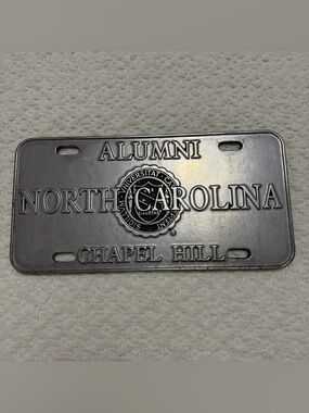 UNC Alumni Pewter License Plate Tar Heels University of North Carolina